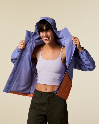 Rayu Rain Jacket - Women's - Aster/Grapefruit - US 9056