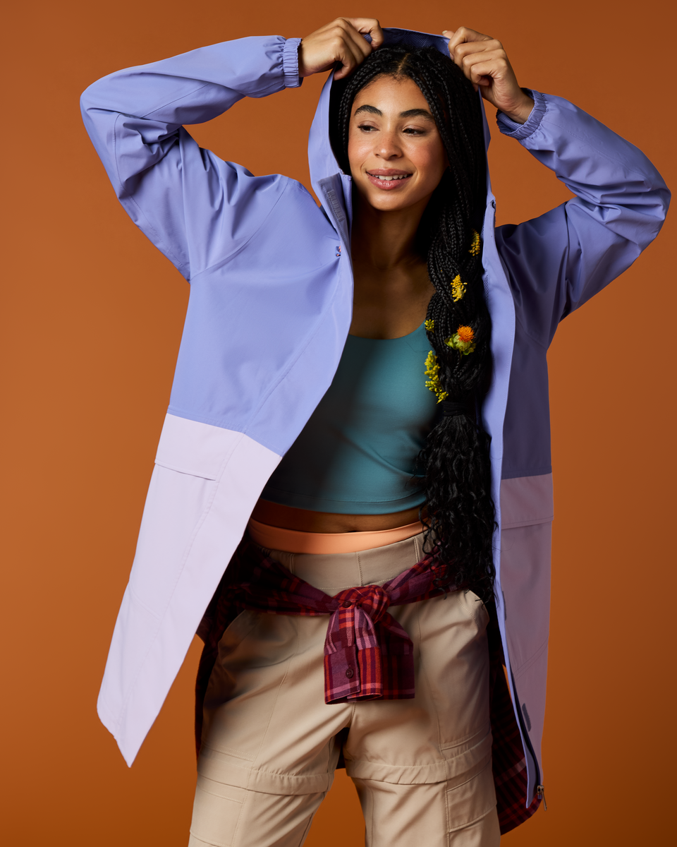 Rayu Rain Parka - Women's - Aster/Moonbeam - US 5914