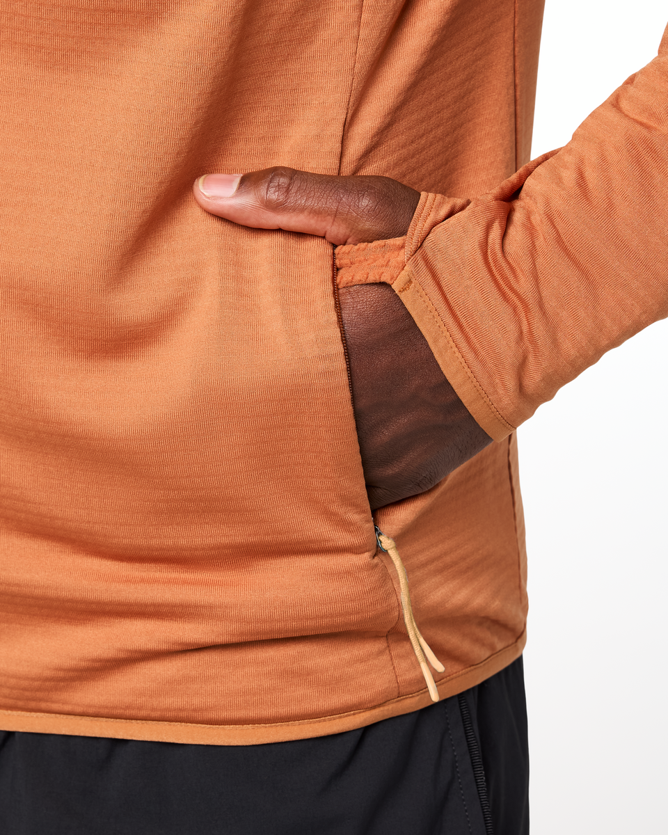 Otero Fleece Full-Zip Hooded Jacket - Men's - Whiskey - US 4645