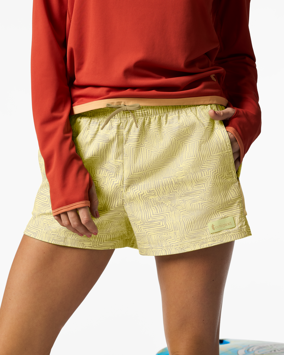 Brinco 3" Short - Print - Women's - Zen Garden Honeydew - US 2830