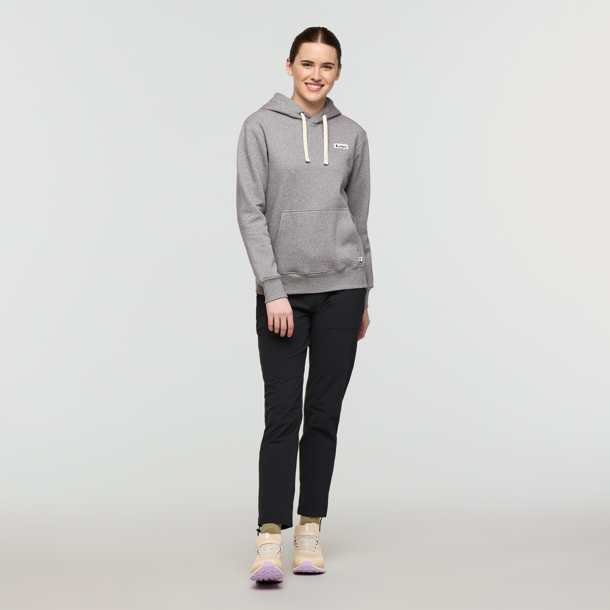 Llama Patch Pullover Hoodie - Women's - Heather Grey - US 4783