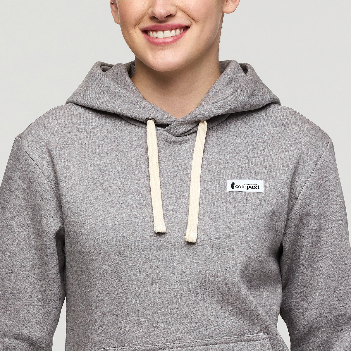 Llama Patch Pullover Hoodie - Women's - Heather Grey - US 4783