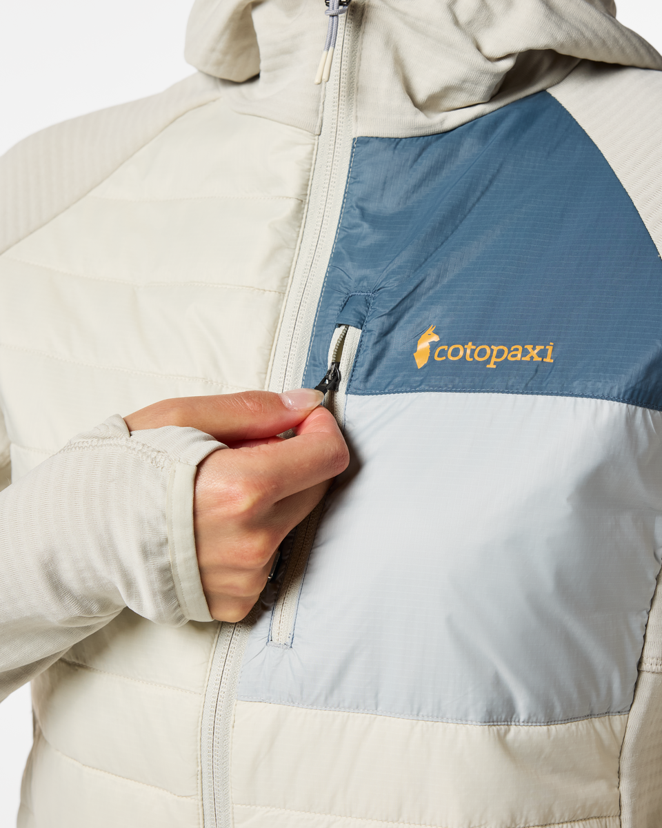 Acodo Hybrid Hooded Jacket - Women's - Chalk/Mineral - US 6496