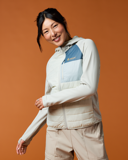 Acodo Hybrid Hooded Jacket - Women's - Chalk/Mineral - US 6496