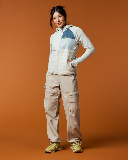 Acodo Hybrid Hooded Jacket - Women's - Chalk/Mineral - US 6496