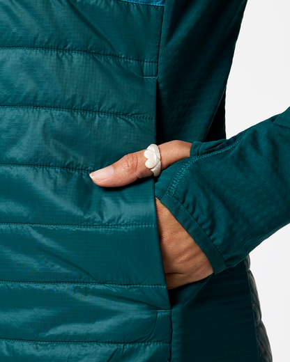 Acodo Hybrid Hooded Jacket - Women's - Deep Ocean - US 3867