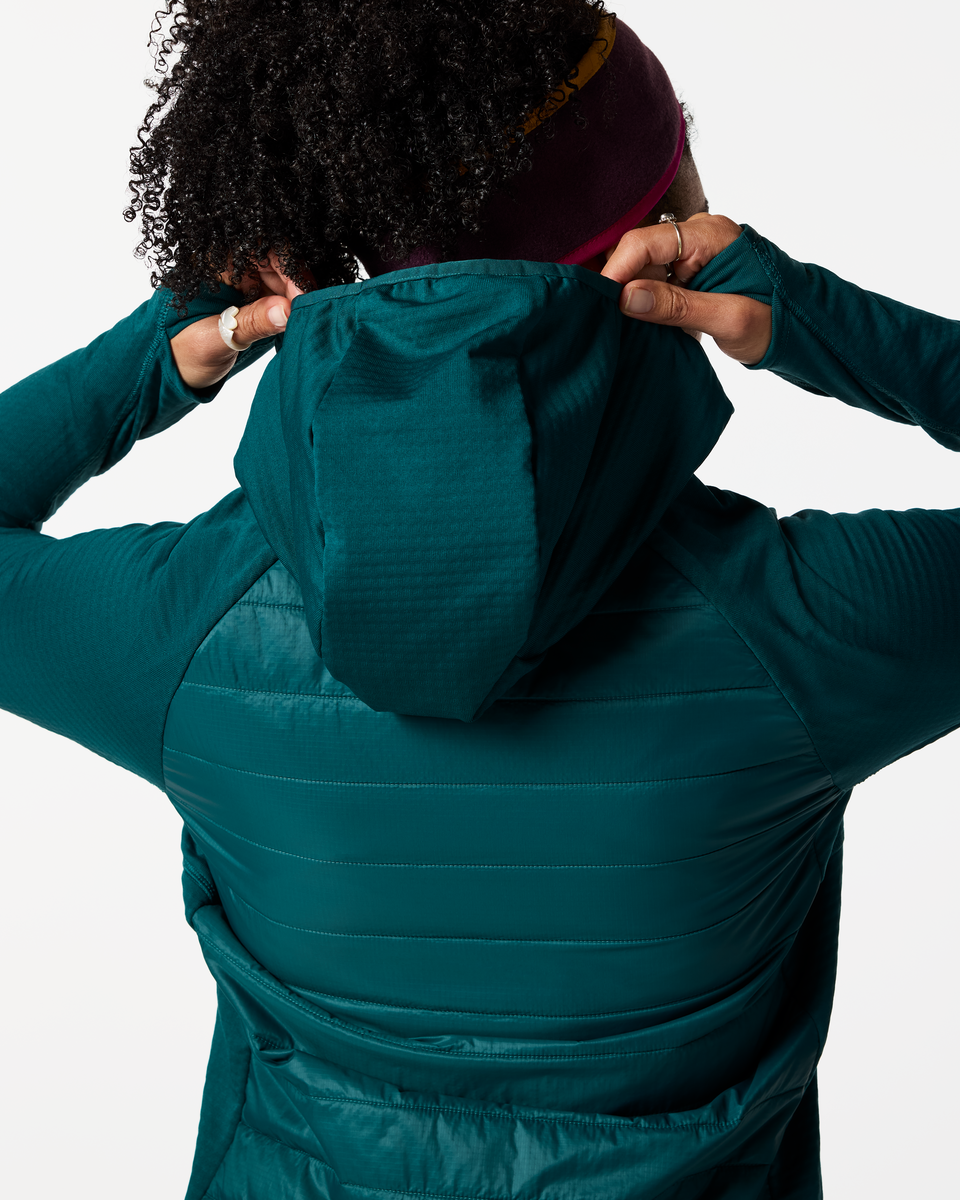 Acodo Hybrid Hooded Jacket - Women's - Deep Ocean - US 3867