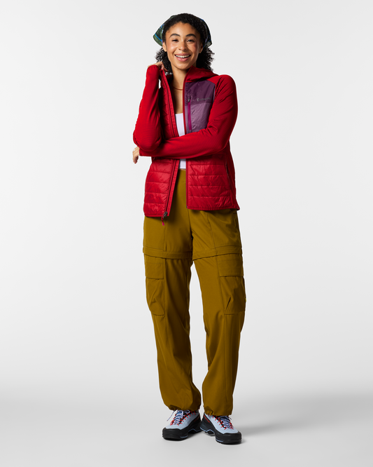 Acodo Hybrid Hooded Jacket - Women's - Spicy - US 7544