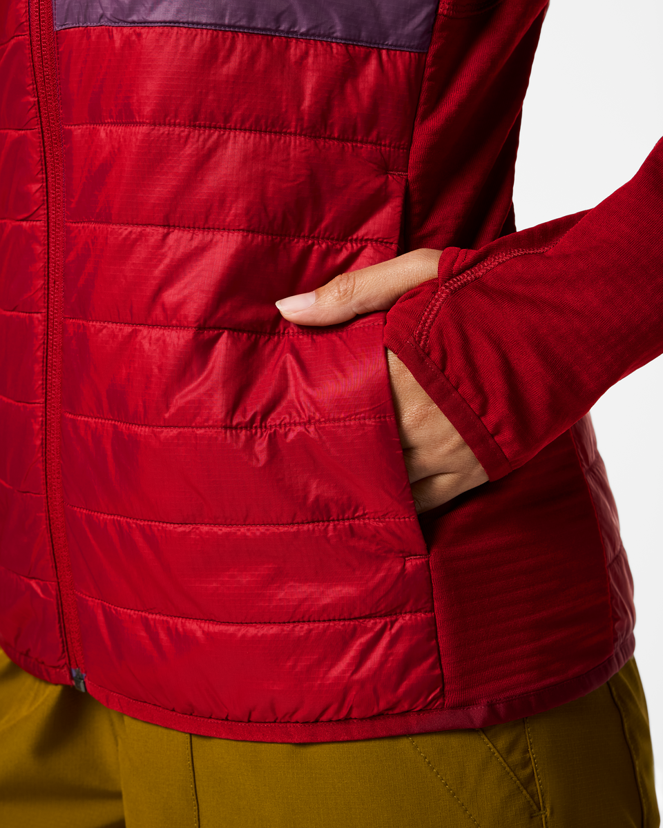 Acodo Hybrid Hooded Jacket - Women's - Spicy - US 7544
