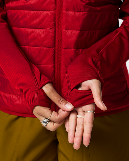 Acodo Hybrid Hooded Jacket - Women's - Spicy - US 7544
