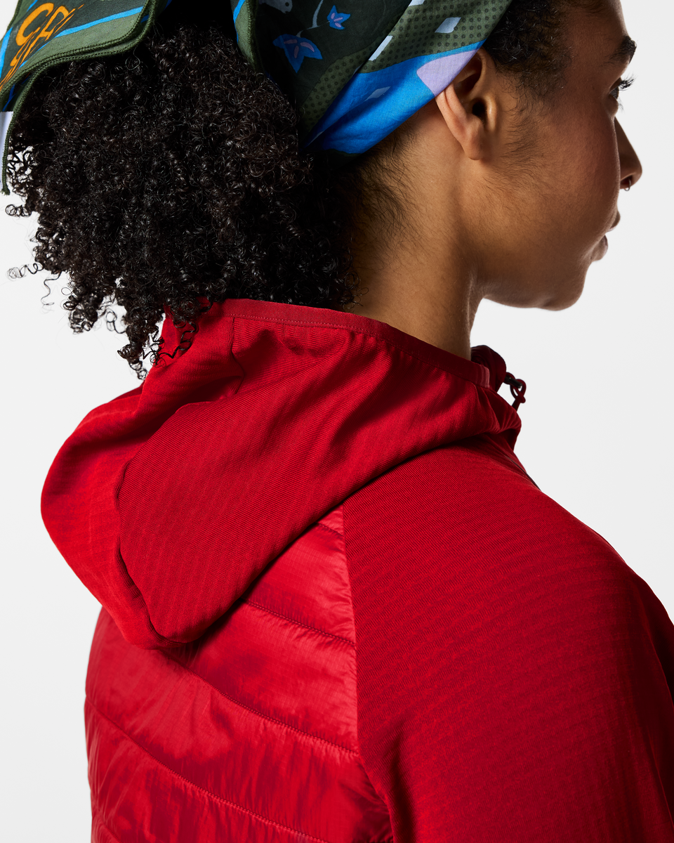 Acodo Hybrid Hooded Jacket - Women's - Spicy - US 7544