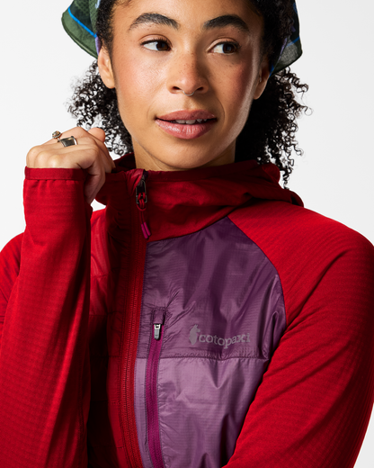 Acodo Hybrid Hooded Jacket - Women's - Spicy - US 7544