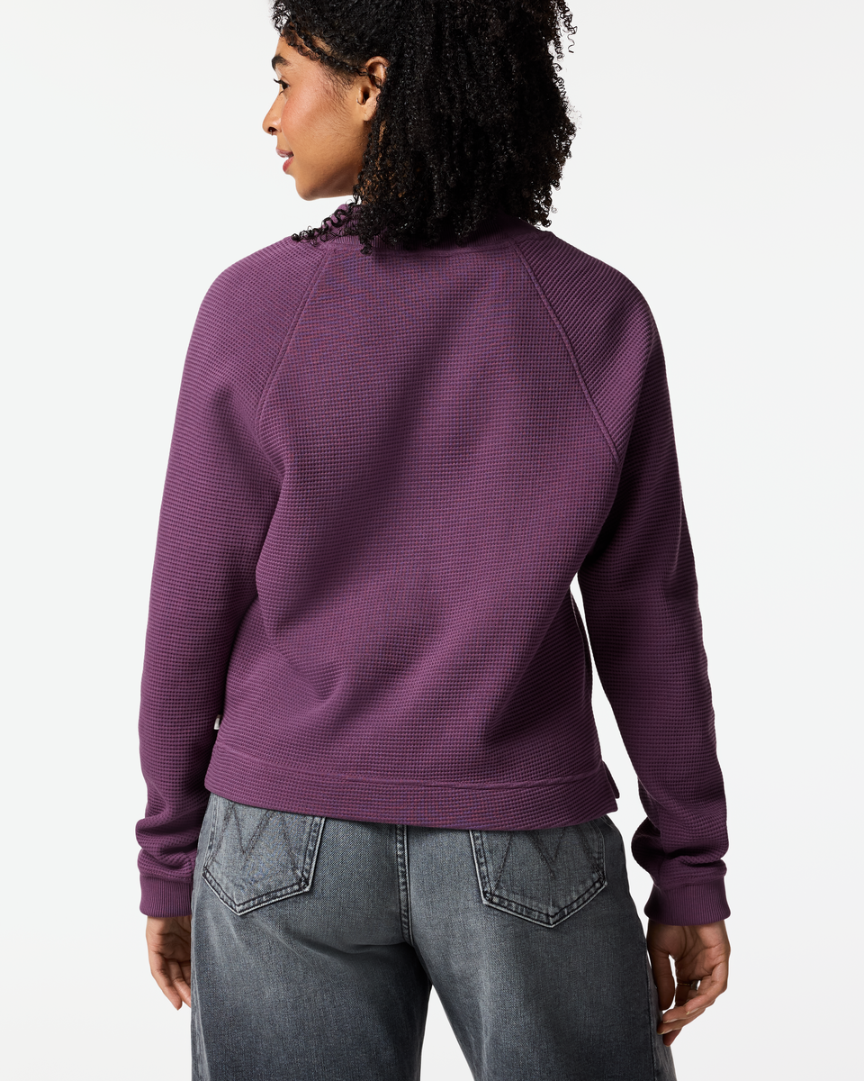 Atajo Long-Sleeve Waffle V-Neck - Women's - Mystic - US 5090