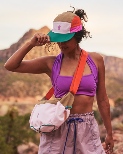 Cotopaxi X FP Movement Tech 5-Panel Hat - Powder Pink/Green Glow - US 1351
