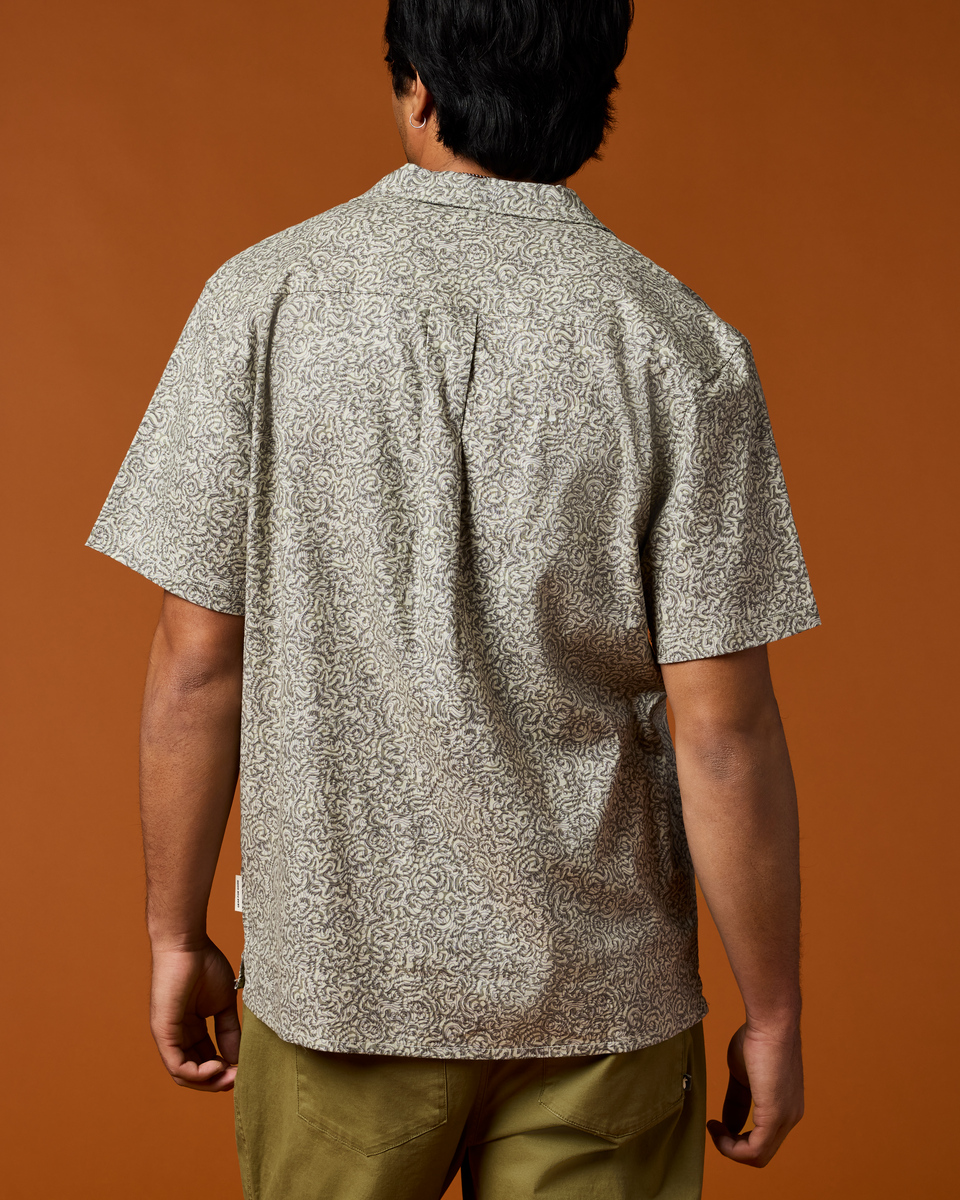 Afuera Button Up Shirt - Print - Men's - Cenotes Mineral - US 4622