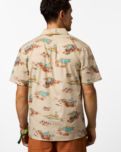 Estival Button Up Shirt - Print - Men's - Mt Cotopaxi Cream - US 5956