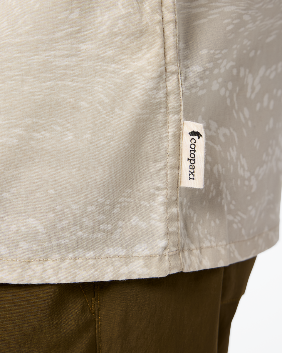 Estival Button Up Shirt - Print - Men's - Waves Mineral - US 8982
