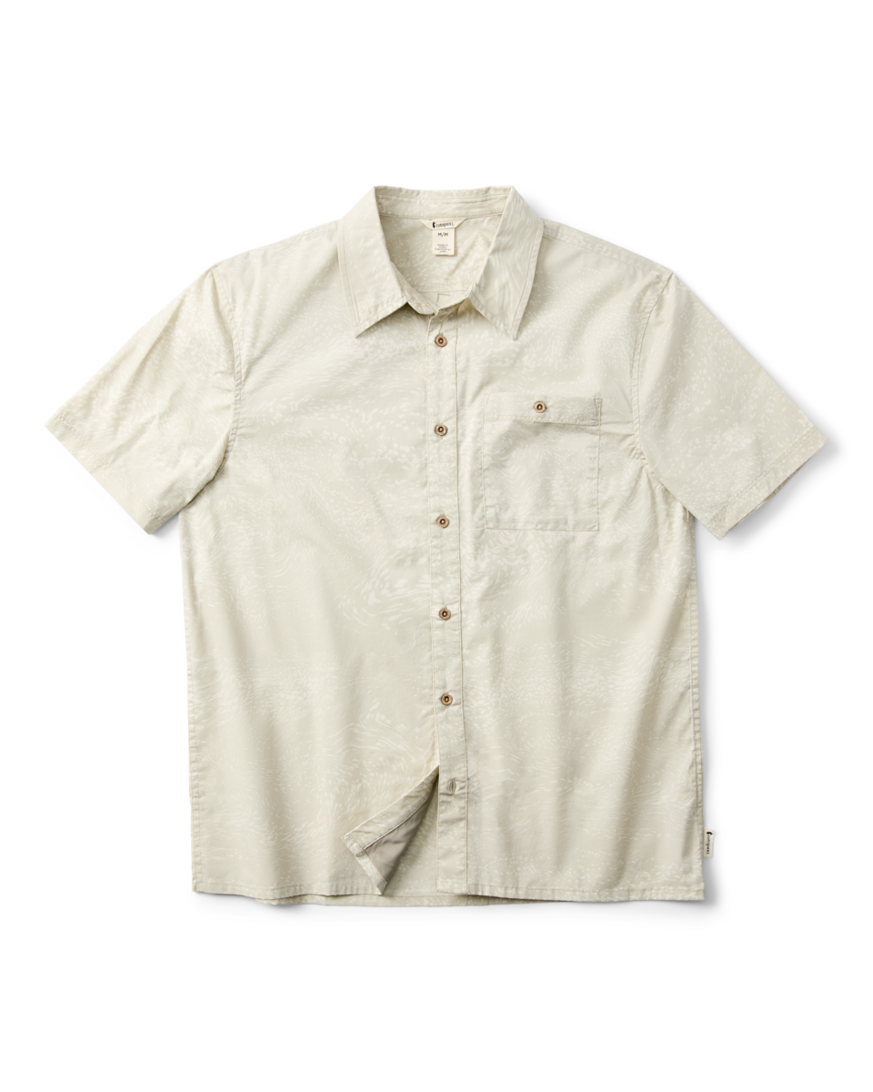 Estival Button Up Shirt - Print - Men's - Waves Mineral - US 8982