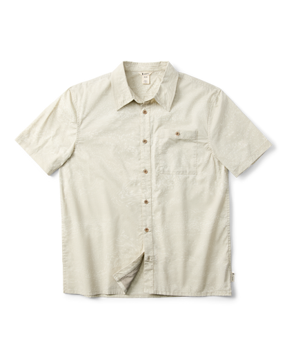 Estival Button Up Shirt - Print - Men's - Waves Mineral - US 8982