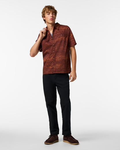 Estival Button Up Shirt - Print - Men's - Waves Sepia - US 5901
