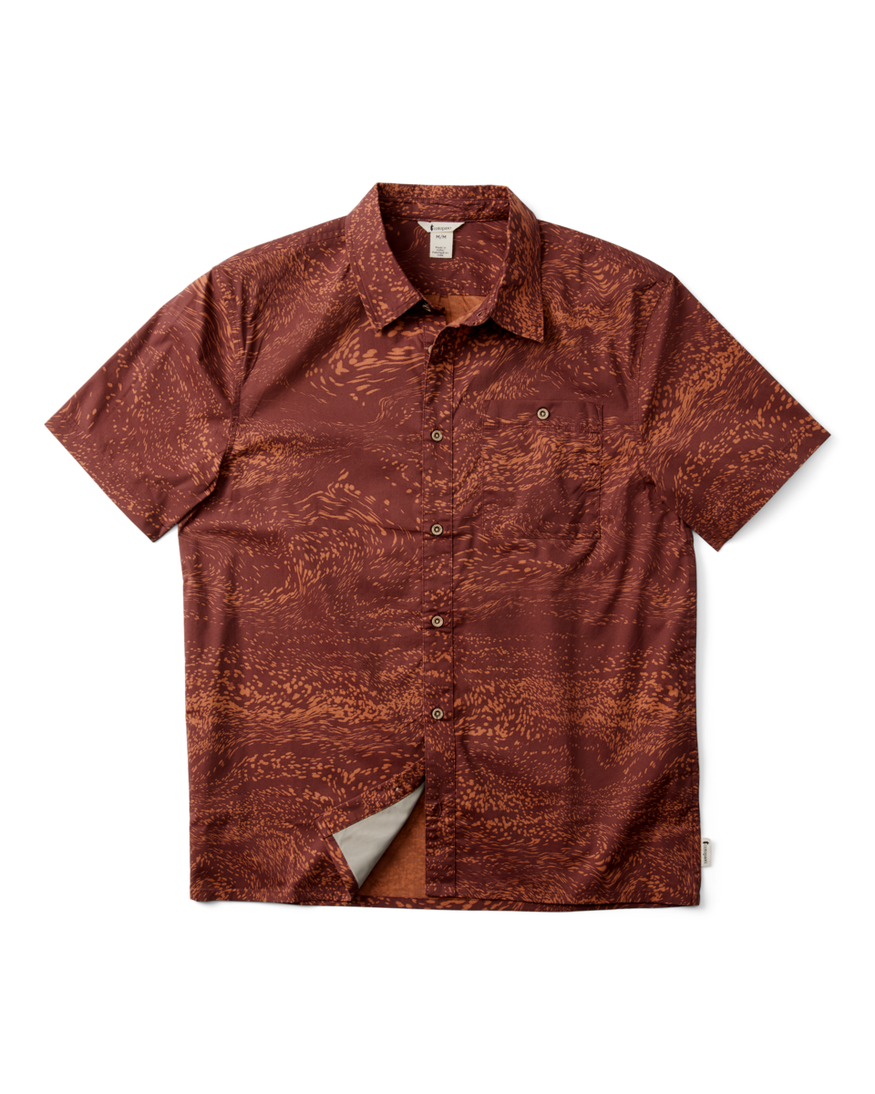Estival Button Up Shirt - Print - Men's - Waves Sepia - US 5901