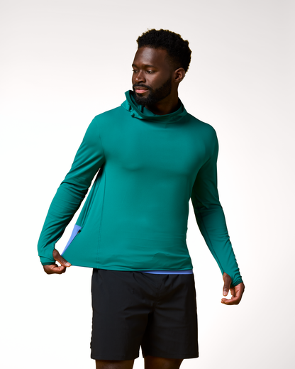 Sombra Sun Hoodie - Men's - Malachite - US 9543