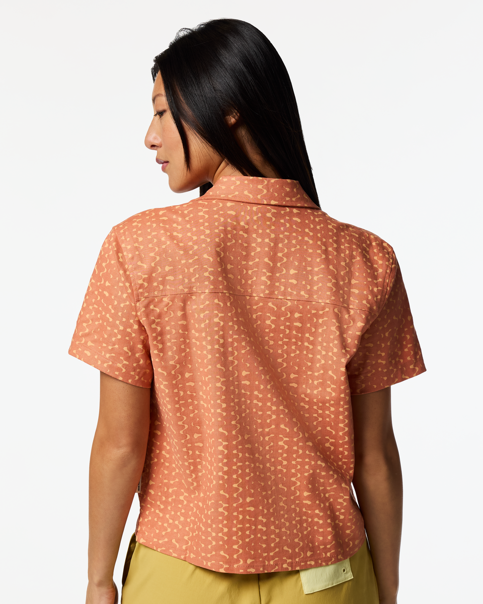 Afuera Button Up Shirt - Print - Women's - Shimmer Cantaloupe - US 9672