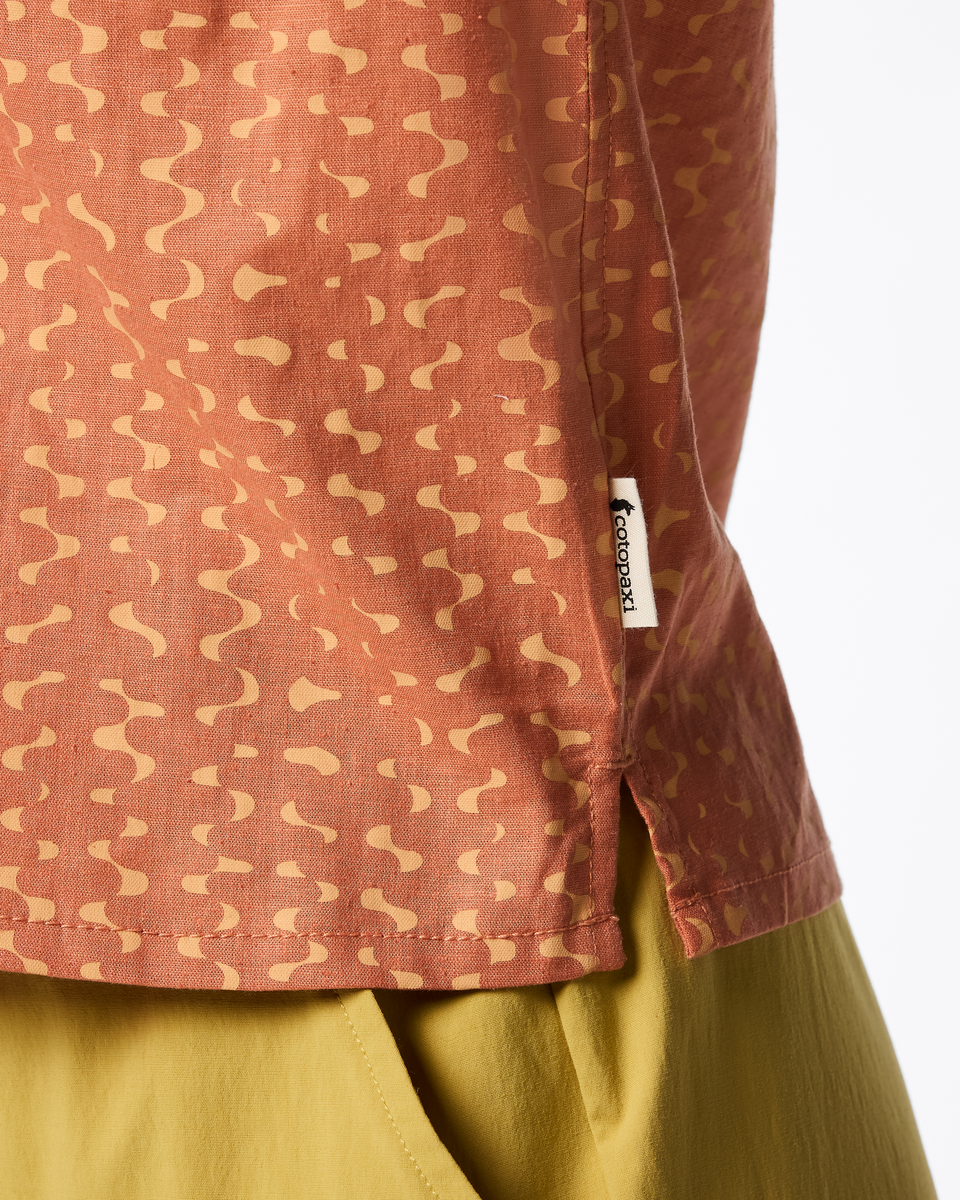 Afuera Button Up Shirt - Print - Women's - Shimmer Cantaloupe - US 9672
