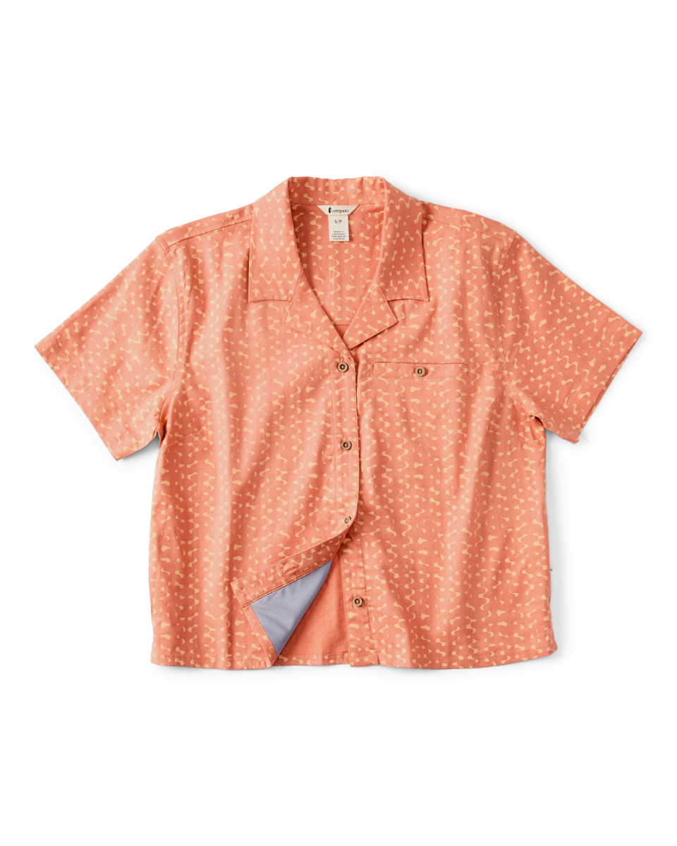 Afuera Button Up Shirt - Print - Women's - Shimmer Cantaloupe - US 9672