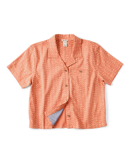 Afuera Button Up Shirt - Print - Women's - Shimmer Cantaloupe - US 9672