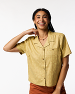 Afuera Button Up Shirt - Print - Women's - Shimmer Honeydew - US 5421