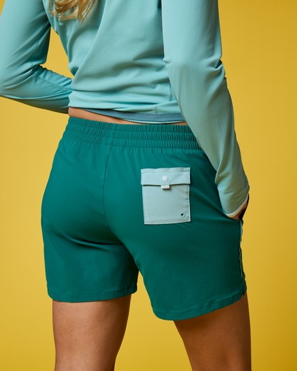 Brinco 5" Short - Solid - Women's - Malachite - US 1589