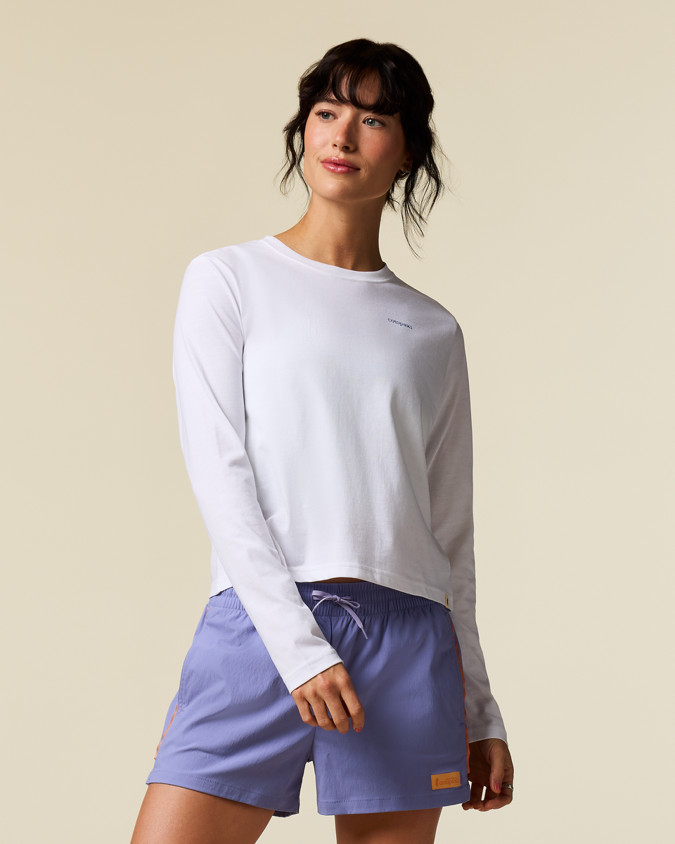 Flower Patch Long-Sleeve T-Shirt - Women's - White - US 1063