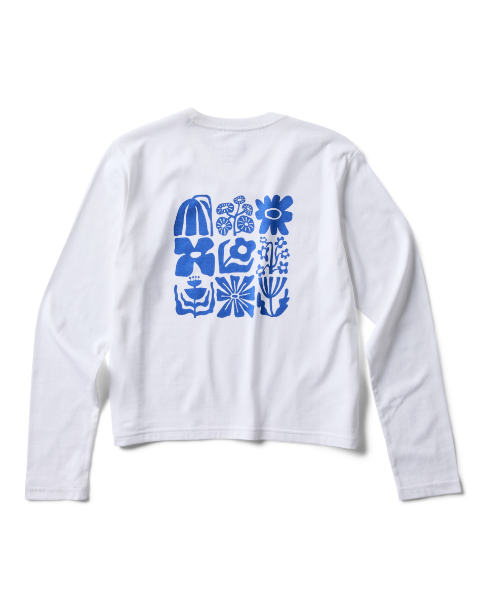 Flower Patch Long-Sleeve T-Shirt - Women's - White - US 1063